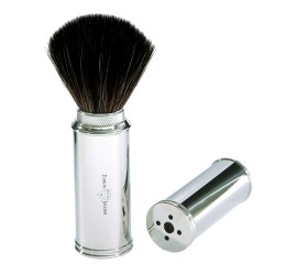 Edwin Jagger Nickel Travel Shaving Brush (Synthetic)