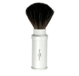 Edwin Jagger Synthetic Travel Shaving Brush (Silver) 