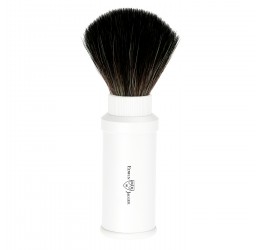 Edwin Jagger White Travel Shaving Brush (Black Synthetic) 