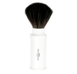 Edwin Jagger White Travel Shaving Brush (Black Synthetic) 