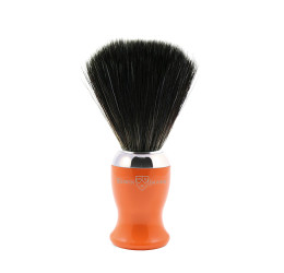 Edwin Jagger Orange Shaving Brush (Black Synthetic)
