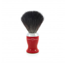 Edwin Jagger Red Shaving Brush (Black Synthetic)