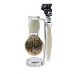 Edwin Jagger Gillette® Fusion® ProGlide® Razor Shaving Set Bulbous Grey 3pc