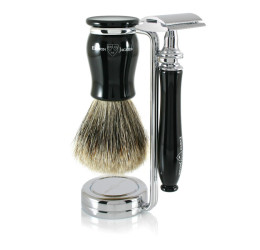 Edwin Jagger 3pc Chatsworth Imitation Ebony Set (DE)