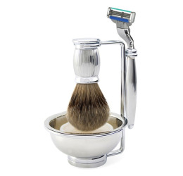 Edwin Jagger Gillette® Mach3® Razor Shaving Set Bulbous Lined 4pc
