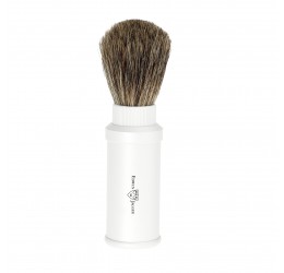 Edwin Jagger Pure Badger Travel Shaving Brush (White)