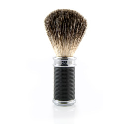 Edwin Jagger Black/Chrome 3D Diamond Shaving Brush