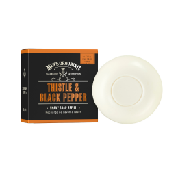 Scottish Fine Soaps Thistle & Black Pepper Shaving Soap Refill 100g