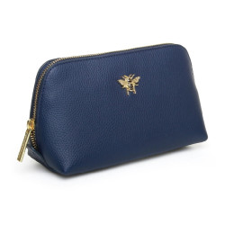 Alice Wheeler Navy Beauty Case/Make-Up Bag L 