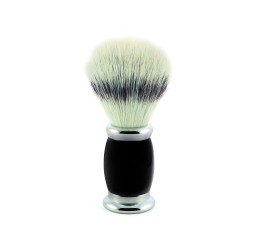 Edwin Jagger Bulbous Black Shaving Brush (Synthetic Silver Tip)