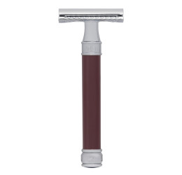 Edwin Jagger DE812 Long Burgundy DE Safety Razor (Closed Comb)