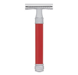 Edwin Jagger DE81 Long Red DE Safety Razor (Closed Comb)