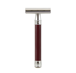 Edwin Jagger 3ONE6 Stainless Steel Burgundy DE Safety Razor