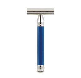 Edwin Jagger 3ONE6 Stainless Steel Blue DE Safety Razor