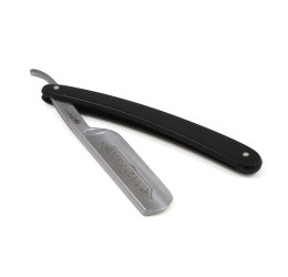 Dovo Straight Razor Black Plastic 6/8"