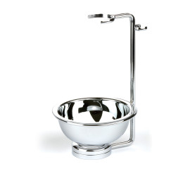 Edwin Jagger Chrome Double Wire Razor Brush & Bowl Stand