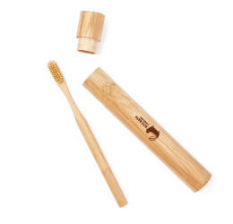 Eco Bath Bamboo Toothbrush In Bamboo Tube