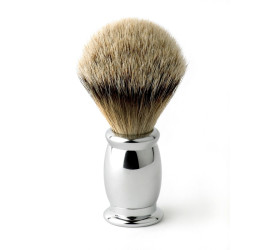 Edwin Jagger Bulbous Chrome Shaving Brush (Super Badger)