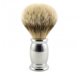 Edwin Jagger Bulbous Lined Shaving Brush (Silver Tip)