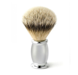 Edwin Jagger Bulbous Satin Silver Tip Shaving Brush