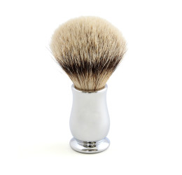 Edwin Jagger Chatsworth Chrome Shaving Brush (Silver Tip)