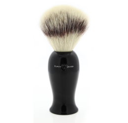 Edwin Jagger Imitation Ebony Synthetic Silver Tip Shaving Brush (Deluxe) 