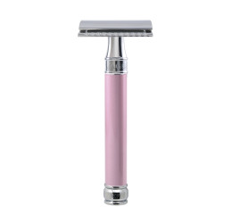 Edwin Jagger Pink Pearl Effect DE Safety Razor (Long)