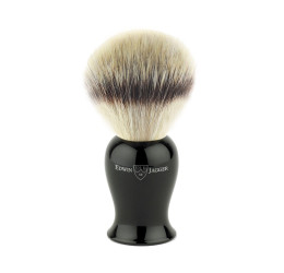 Edwin Jagger Plaza Imitation Ebony Synthetic Silver Tip Shaving Brush