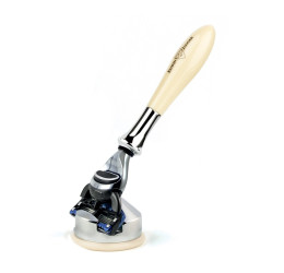Edwin Jagger Gillette® Mach3® or Fusion® ProGlide® Razor Shaving Set Plaza Imitation Ivory 2pc