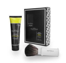 Edwin Jagger White Travel Shaving Brush Gift Set (Limes & Pomegranate)