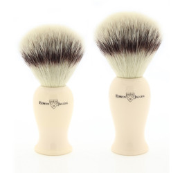 Edwin Jagger EJ107 Imitation Ivory Shaving Brush (Synthetic Silver Tip)