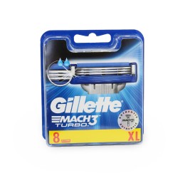 Gillette Mach3 Turbo Razor Blades - 8 Refills