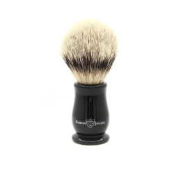 Edwin Jagger Chatsworth Imitation Ebony Shaving Brush (Silver Tip)