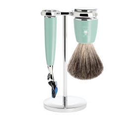 Muhle Rytmo Mint Resin Fusion and Pure Badger 3 Piece Set