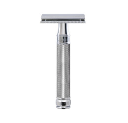 Edwin Jagger DE89 Chrome Knurled DE Safety Razor (Closed Comb)