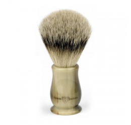 Edwin Jagger Chatsworth Imitation Light Horn Shaving Brush (Silver Tip)