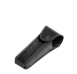 Muhle Travel Black Leather Safety Razor Pouch