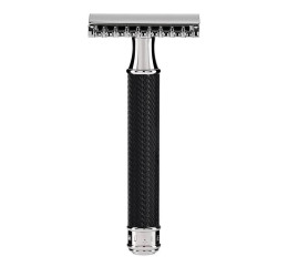 An Open Comb Muhle R41 Black Chrome Safety Razor