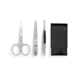 KAI Nail Set in Nappa Leather Case (Nail Scissors, Nail File & Tweezers)