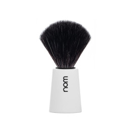 Nom Carl White Shaving Brush (Black Synthetic)