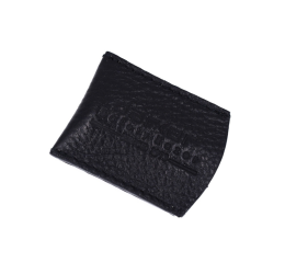 Parker Leather Safety Razor Cover Black (top view)