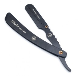 Parker SRXBLX Heavy Duty Stainless Steel Handle Black Barber Razor main image