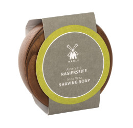 Muhle Aloe Vera Shaving Soap in a Wooden Bowl 65g