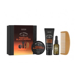 Scottish Fine Soaps Thistle & Black Pepper Complete Beard Care Kit