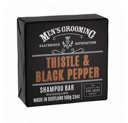 Scottish Fine Soaps Thistle & Black Pepper Shampoo Bar Wrapped 100g