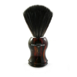 Edwin Jagger 21P33 Imitation tortoiseshell shaving brush (Black Synthetic)