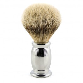 Edwin Jagger Bulbous Lined Shaving Brush (Silver Tip)