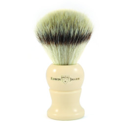 Edwin Jagger Imitation Ivory Shaving Brush (Synthetic Silver Tip)