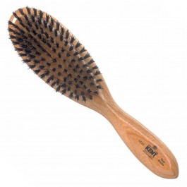 Kent Cherry Wood Hairbrush (Black Bristles)
