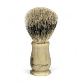 Edwin Jagger Chatsworth Imitation Light Horn Shaving Brush (Best/Synthetic Badger)